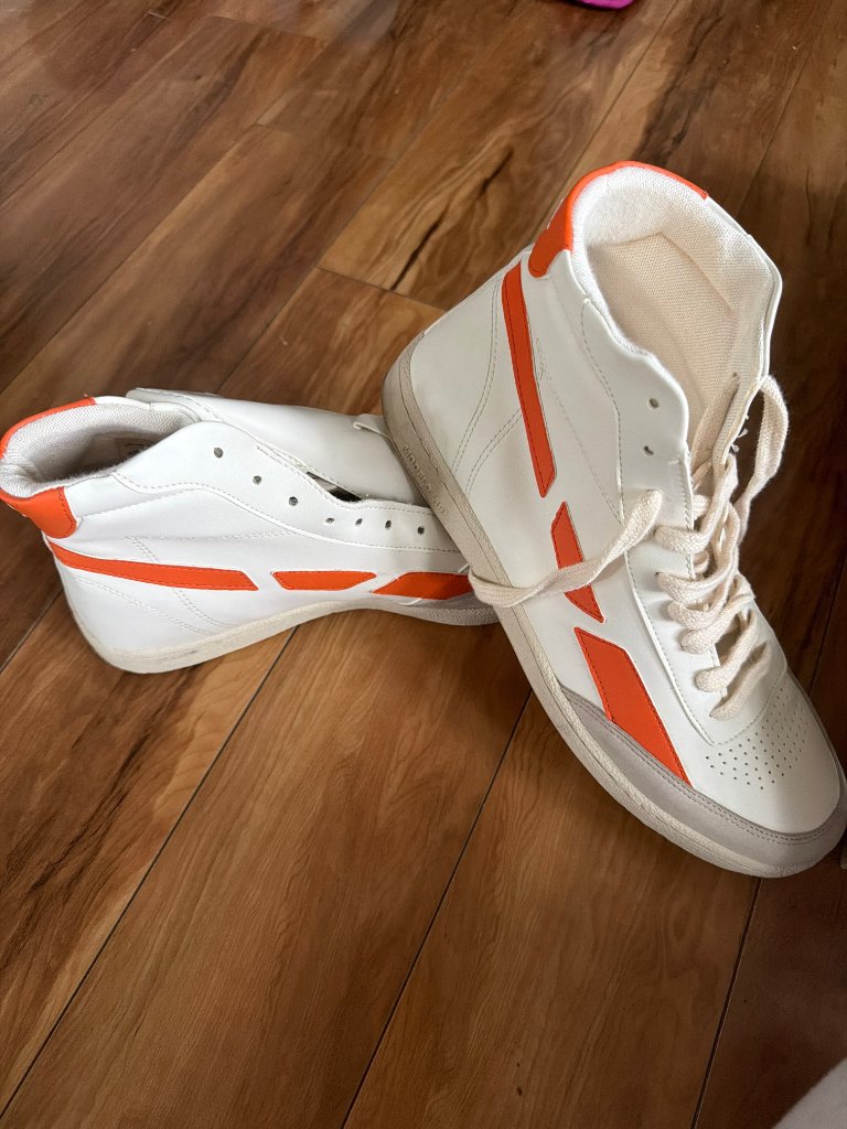 Saye Modelo 89 Vegan Sneakers In White Orange Shoes Vintage — image 6 of 8